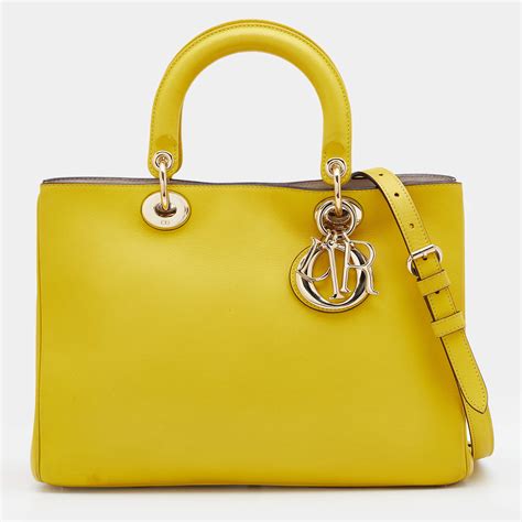 christian dior tote bag yellow